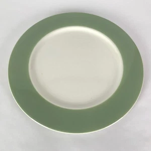 PAGNOSSIN IRONSTONE Treviso 12.25" Sage Green Round Chop Plate White Center - Picture 1 of 5