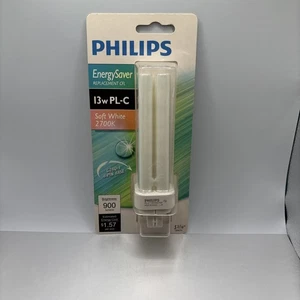 Philips 13w PL-C Soft White Energy Saver Bulb 5-3/16" G24Q-1 Base - Picture 1 of 4