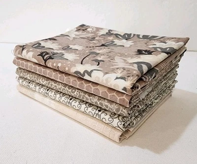 Boudoir, Roebuck Bundle of  prints from Basic Grey 1/2-yd., Total 2.5 Yards - Image 1 of 4