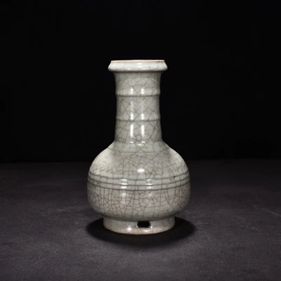 Старинная антикварная фарфоровая ваза 7,6 дюйма со спиральным узором для печи песни Гуань Селадон - Изображение 1 из 4