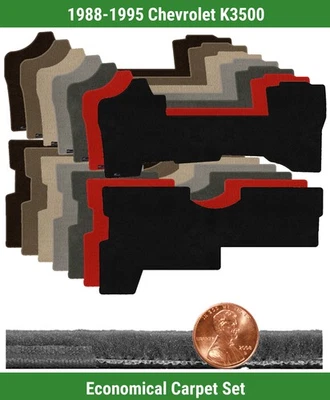 Набор ковриков Velourtex на заказ для 1988-1995 Chevrolet K3500 (2 штуки) #B1R - Изображение 1 из 4