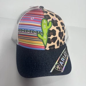 Ariat Mütze Kappe Snapback Mesh Damen Southwest Cactus Logo Einheitsgröße verstellbar neu - Bild 1 von 7