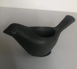 Bird Shaped Tea Light Candle Holder Dark Gray 2x4.5 inches Crate & Barrel Tweet - Picture 1 of 4