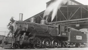 Vintage 8x5 Black & White Steam Locomotive Photo C&WC 252 Harold Vollrath 1907 - Picture 1 of 3