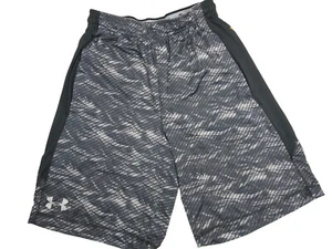 Pantalones Cortos Atléticos Sueltos Under Armour Policía Estatal de Michigan Negro Gris Camuflados Pequeños  - Imagen 1 de 9