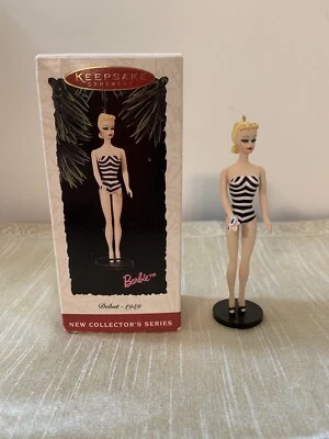 Hallmark Barbie Ornamento Recuerdo Serie Navidad Vacaciones Debut 1994 Foto 1 de 4
