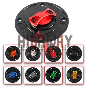 Quick Release Fuel Gas Tank Cover Caps For SUZUKI GSXR600 750 1000 K1 00-02 - Picture 1 of 20