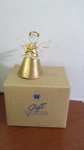 AVON~ Gold GILDED GLASS ANGEL Ornament~ NIB - Picture 1 of 4