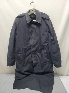 Impermeabile uomo nero per tutte le stagioni US Military vintage arruolato taglia 36L con fodera - Foto 1 di 5