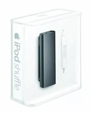 Apple iPod shuffle 3rd Generation 4GB Black NOB w/ Cable & Earphones Bundle - Image 1 of 4