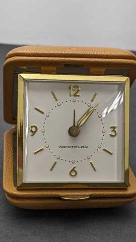 Vintage Westclox Travel Alarm Clock - Tested Working Cover