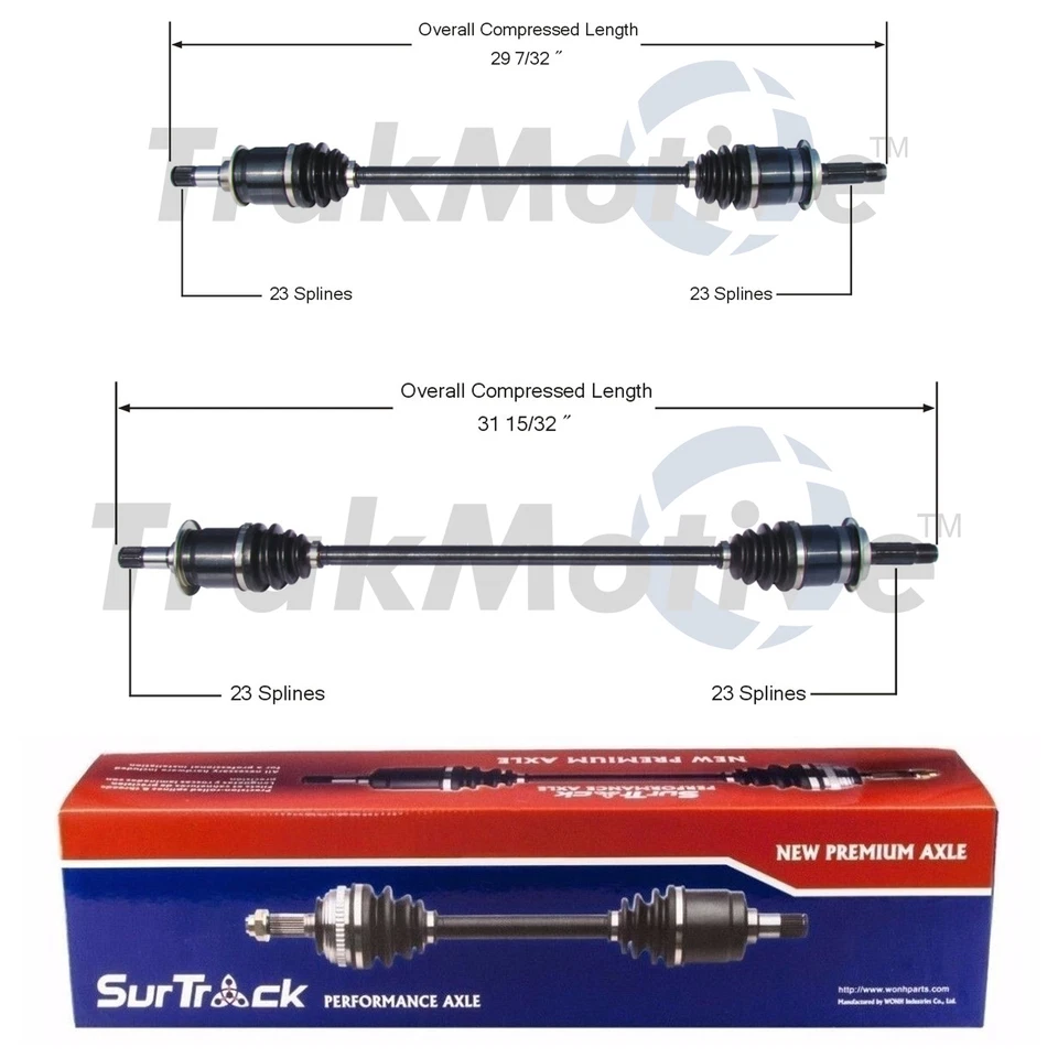 For Honda CR-V 2002-2006 4WD Pair of Rear CV Axle Shafts SurTrack Set - Image 1 of 1