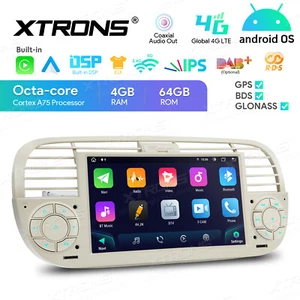 7" DSP Android 14 Car GPS Stereo Radio 64GB Car Auto Play for Fiat 500 2007-2015 - Picture 1 of 16