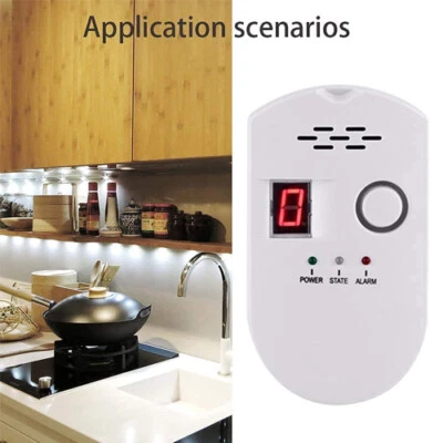 BRJ-502D Plug Digital Natural Gas Detector Home Propane Combustible Gas Leak Alarm O3E5