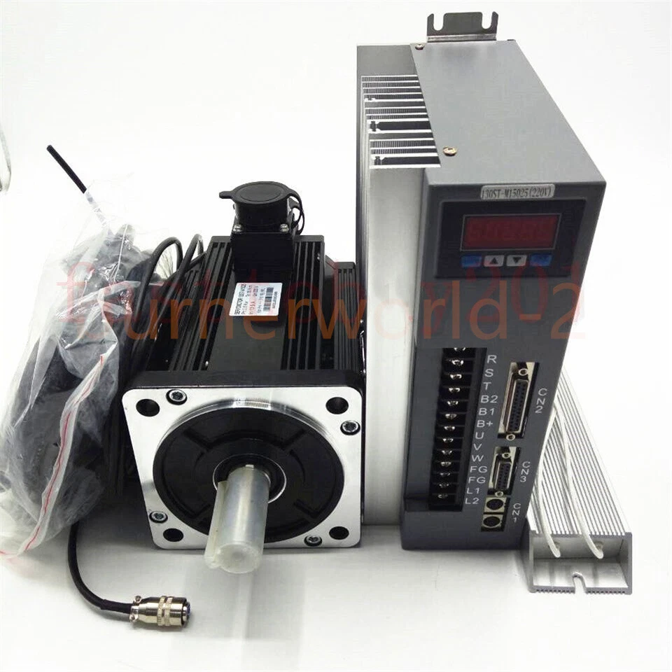 3.8KW 15NM AC 220V Servo Motor CNC Servo Driver Kit NEMA52 for CNC Router Sewing - Image 1 of 4