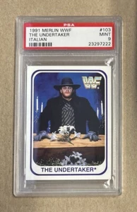 1991 Merlin WWF The Undertaker Italian Rookie Card #103 PSA 9 - Bild 1 von 2