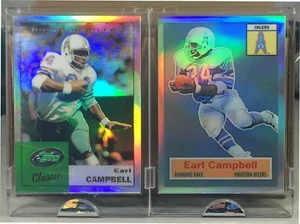 ETOPPS 2003 2010 IN HAND EARL CAMPBELL HOUSTON OILERS HOF CLASSIC & 1956 99/749 - Picture 1 of 2