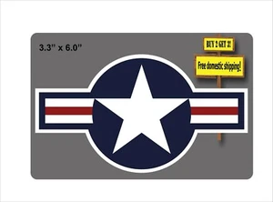 USAF Aircraft Sticker Roundel Decal Sticker 3.3" x 6.0" US Air Force p231 - Picture 1 of 1