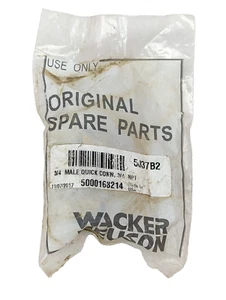 WACKER NEUSON PART # 5000168214 - 3/4 MALE QUICK CONN, 3/4 NPT *NEW* - Picture 1 of 3