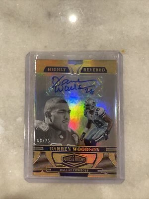 2023 Panini Plates and Patches Darren Woodson Auto 68/75 Gold Highly Revered - Image 1 of 2