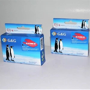 G&G ~ Qty 2 ~ 200 XL BLACK INK For Epson WORKFORCE / EXPRESSION HOME / SMALL AIO - Picture 1 of 4