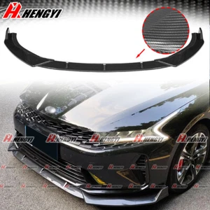 For KIA K5 2021-2024 Front Bumper Lip Splitter Chin Spoiler Carbon Fiber Look - Picture 1 of 11