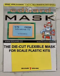 1/72 Eduard B-25J Solid Nose Masks for Hasegawa kit - Picture 1 of 1