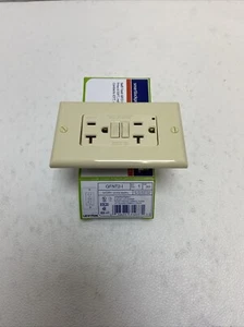 Leviton Elfenbein Selbsttest GFCI Steckdose mit Wandplatte, 20A, GFNT2-I - Bild 1 von 2