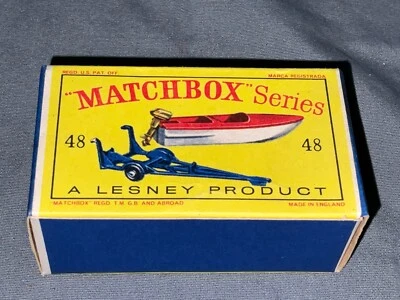 Matchbox No. 48 Boat and Trailer Original D Box MINT - Image 1 of 4