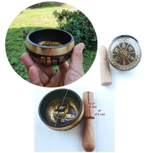 3,25 Zoll Tibetische Glocke Klangschale Handarbeit Buddhismus Meditation Chakra Heilung - Bild 1 von 11
