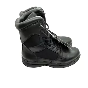 Botas de Combate Rocky Para Hombre Talla 7 W 2065 Cuero Negro Con Cordones Punta Redonda Nuevo Defecto - Imagen 1 de 11
