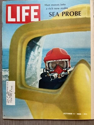 Life Magazine October 4 1968: Sea Probe | Gloria Vanderbilt | John Graham - Image 1 of 4