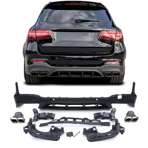 Diffuser For Mercedes GLC X253 Rear Bumper Diffuser AMG 63 ABS 15-19 AMGLine - Picture 1 of 1