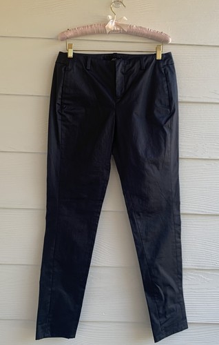 Pantalone donna Kate Spade Saturday blu scuro facile moderno rivestito taglia 6 nuovo con etichette $120