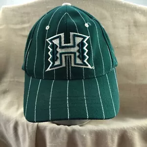 Hawaii Rainbow Warriors Hat Cap Mens M/L Fitted Green College Football NCAA - Picture 1 of 7