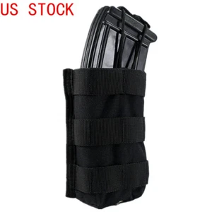Tactical Molle Single Rifle Mag Magazine Pouch Open Top Bag Cartridge Clip Bag - Picture 1 of 11