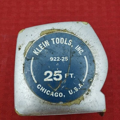 Klein Tools 922-25 1" x 25' Tape Measure Made in Chicago USA Vintage - Image 1 of 4