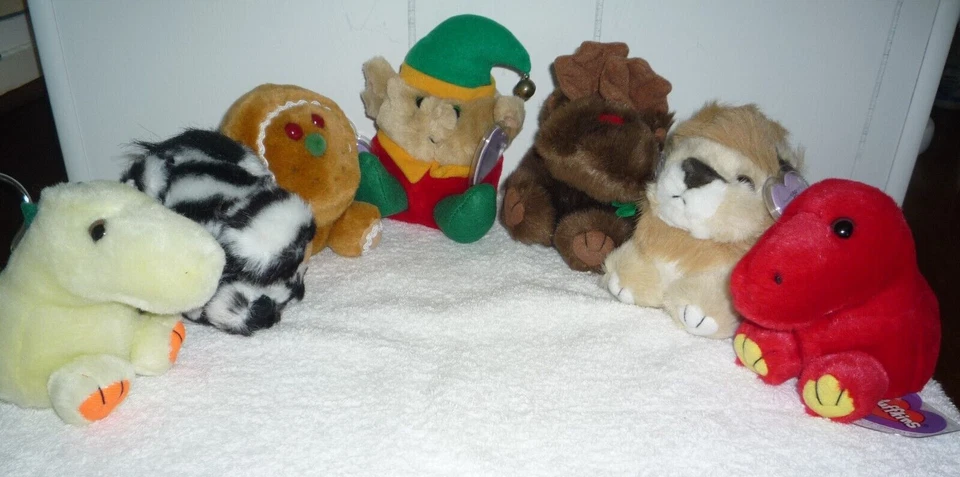 1997-1999 Vintage Swibco Puffkins Plush Animals Lot Of 7 - Image 1 of 4