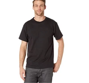 Hanes Beefy-T Crew Neck Short Sleeve T-Shirt  2XL  Black - Picture 1 of 5