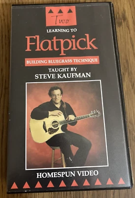 Learning to Flatpick Building Bluegrass Technique Taught by Steve Kaufman #2 VHS - Image 1 of 4