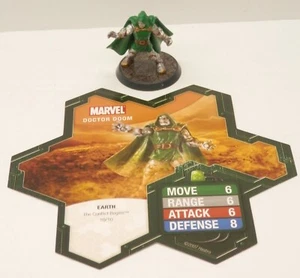 Heroscape Juego de Mesa Doctor Doom Figura con Tarjeta MARVEL: The Conflict Begins - Imagen 1 de 2