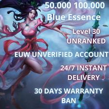 EUW, League of Legends Account, 40K BE, Level 30 Smurf, Unranked, LoL