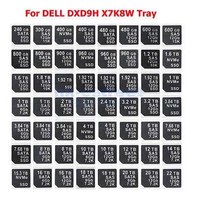 20PCS DXD9H X7K8W Tray Caddy Adhesive Stickers Labels FOR DELL G14 HDD Stickers - Image 1 of 2