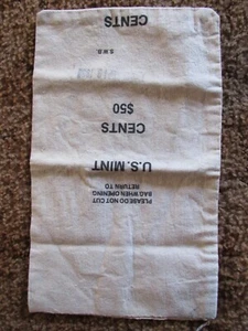 1998 CANVAS US MINT BAG $50 CENTS S.W.B. "SIZE 16"x10" #27 - Picture 1 of 3
