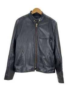 VANSON Type B/Stand-up collar/Single rider jacket/44/Leather/BLK// - Picture 1 of 5