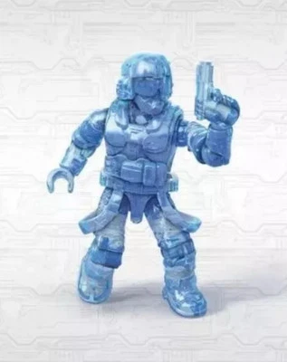 Mega Construx Halo Infinite Series 1 Translucent Blue Pilot Brohammer - 189013TC - Image 1 of 4