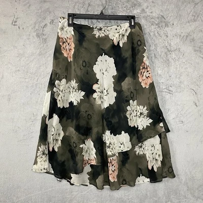 Evan Picone 90s Fairy Grunge Dark Floral Skirt Women 16W Whimsigoth Gothic Y2K - Image 1 of 4