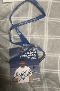 Julian Edelman Autographed Football Clinic Lanyard - Picture 1 of 1