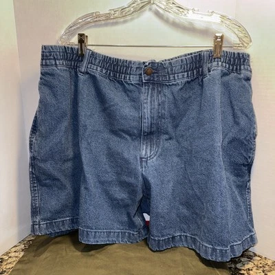 Pantalones Cortos Para Hombre John Blair Algodón Jean Cintura Elástica Frente Plano Talla 44 5.5 Entrepierna Foto 1 de 4