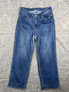 Jeans Old Navy donna vita alta wow gamba larga lavaggio medio denim casual taglia 14 - Foto 1 di 9
